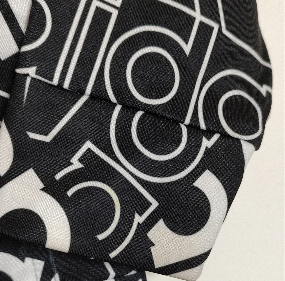 Adidas Black and White Logo Zip Up Jacket
